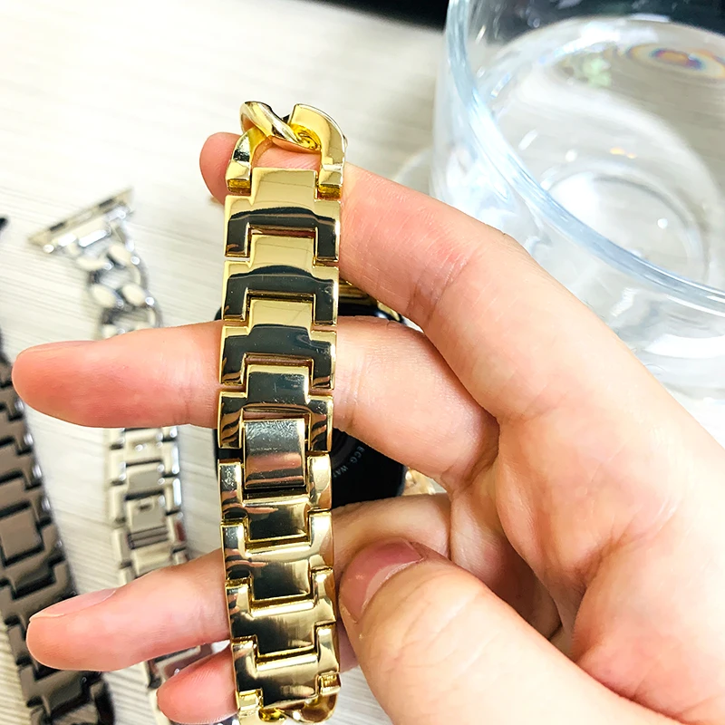 Роскошный тонкий металлический браслет-петля для IWatch SE 44 40 мм браслет из