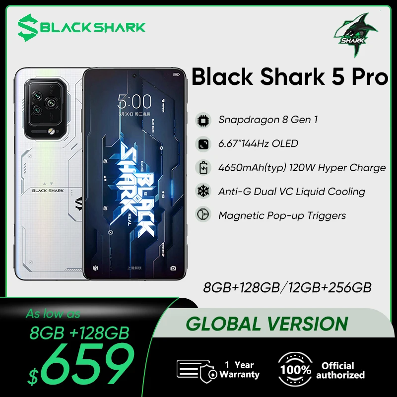  Смартфон Black Shark 5 Pro игровой, 108 м, 120 Вт, NFC 5 Pro 