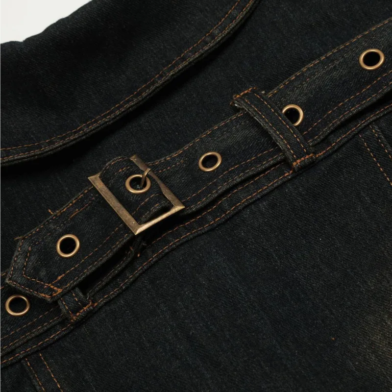 DEAT женское джинсовое пальто в стиле пэчворк однобортные винтажные потертые