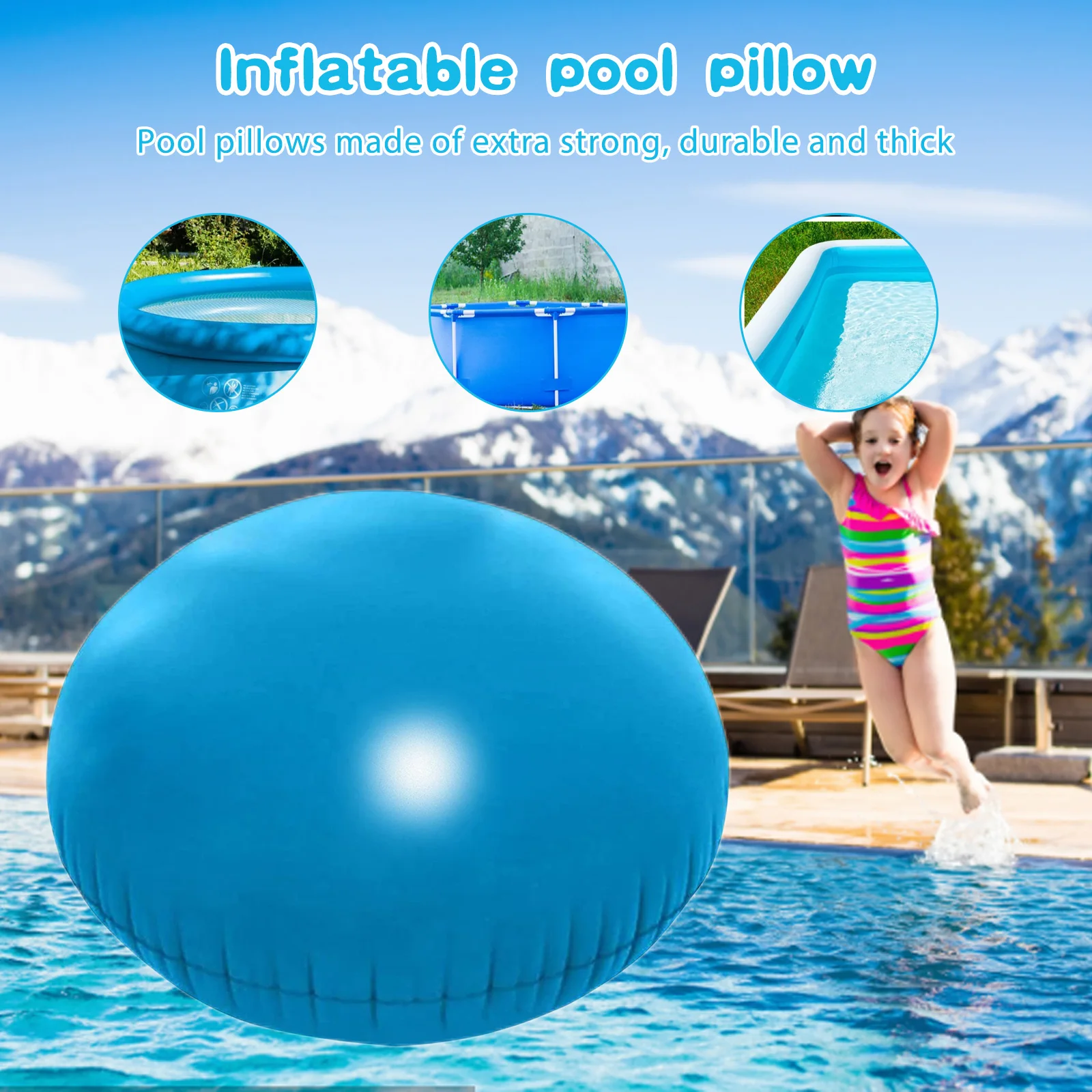 

Airtight Pool Pillow Cold-Resistant Thickened Winter Pools Float Pads Round/Square Pool Closing Covers for Above Ground Pool