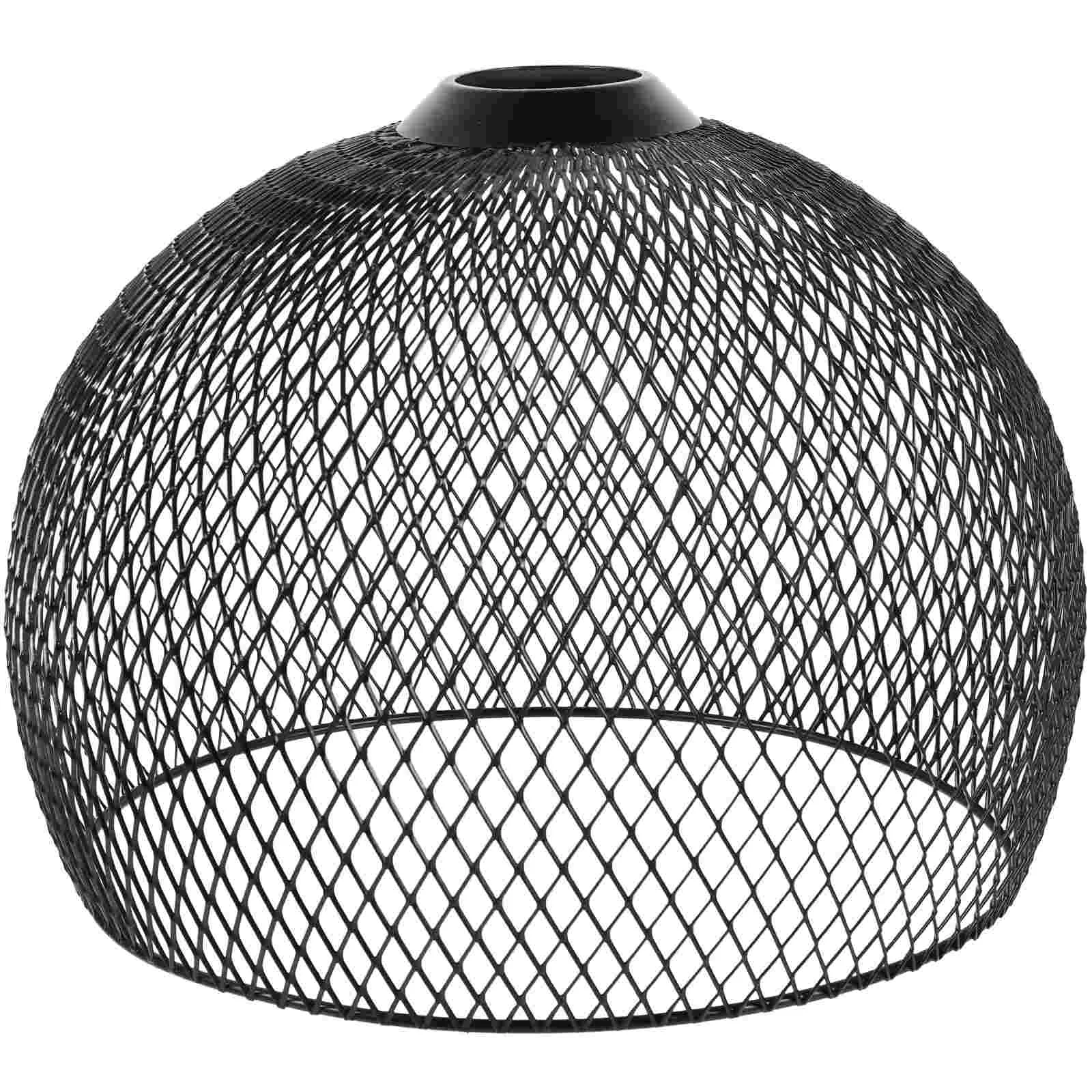 

Wrought Iron Hollow Lampshade Black Pendant Light Covers Lighting Shades Hanging Replacement