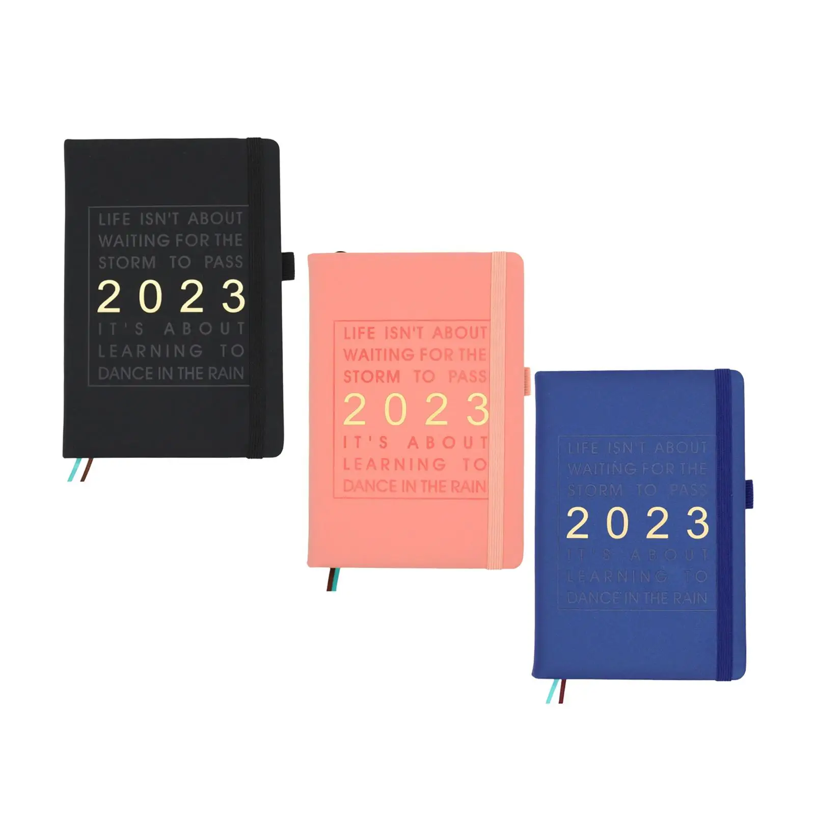 

A5 2023 Planner Daily Organizer with Pen Loop Weekly and Monthly Planner Hardcover 164 Page Bookmarks for Supplies Stationery