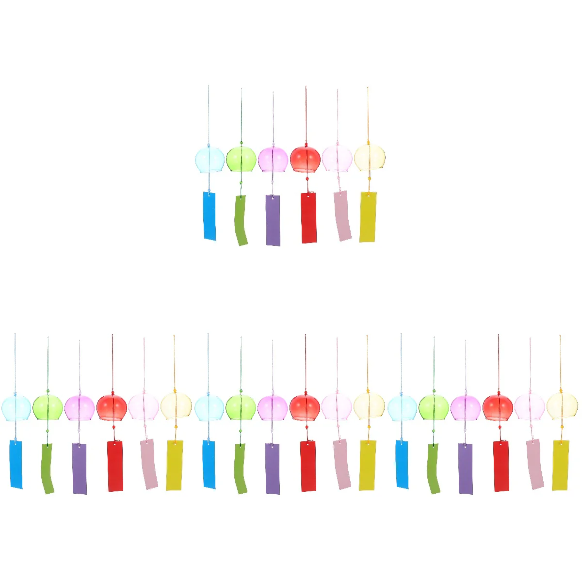 

24 Pcs Hanging Garden Delicate Balcony Wind Bells Hanging Wind Bell Wedding Hanging Decor Clear Wind Chime
