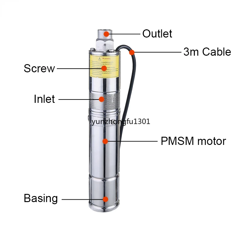 

Погружной насос на солнечной батарее с максимальной насадкой 100 м, м, 3/ч, водяной насос на солнечной батарее, система глубокой откачки скважи...
