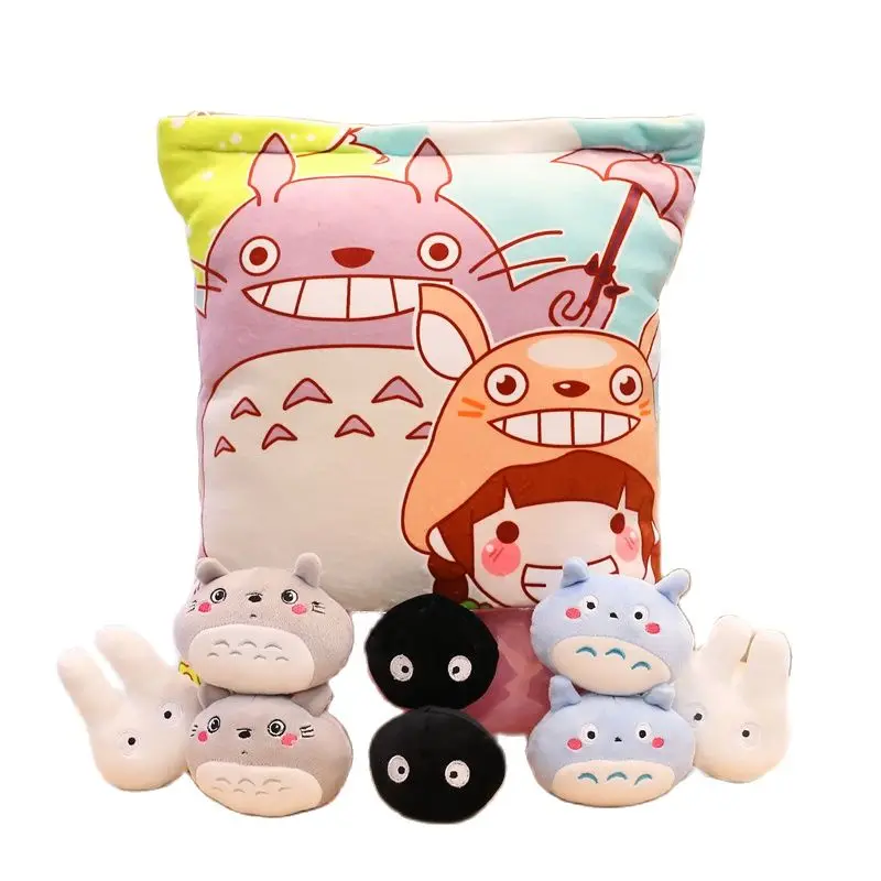 

Kawaii 8PCS Plush Totoro Toys in One Bag Simulation Food Soft Pillow Pudding For Children Creative Gift for Girlfriend Surprise