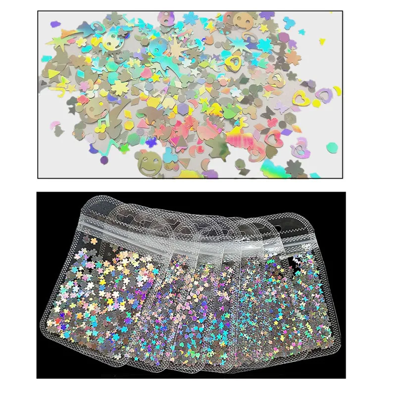 

10G/Bag Starfish Cherry Blossom Butterflies Snowflakes Dolphins Nail Glitter Sequin Flakes Slices Manicure Body/Eye/Face Glitter