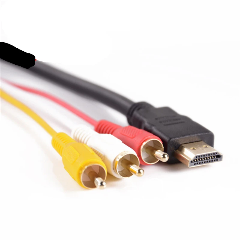 

1.5M Conversion Converter HDMI-compatible To RCA Cable Male To 3 RCA AV Male AV Composite Male M/M Connector Adapter Cable