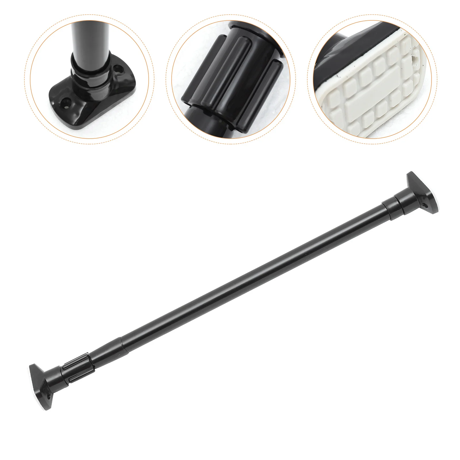 Натяжная штанга для одежды Черная душа Телескопическая выдвижная из нержавеющей