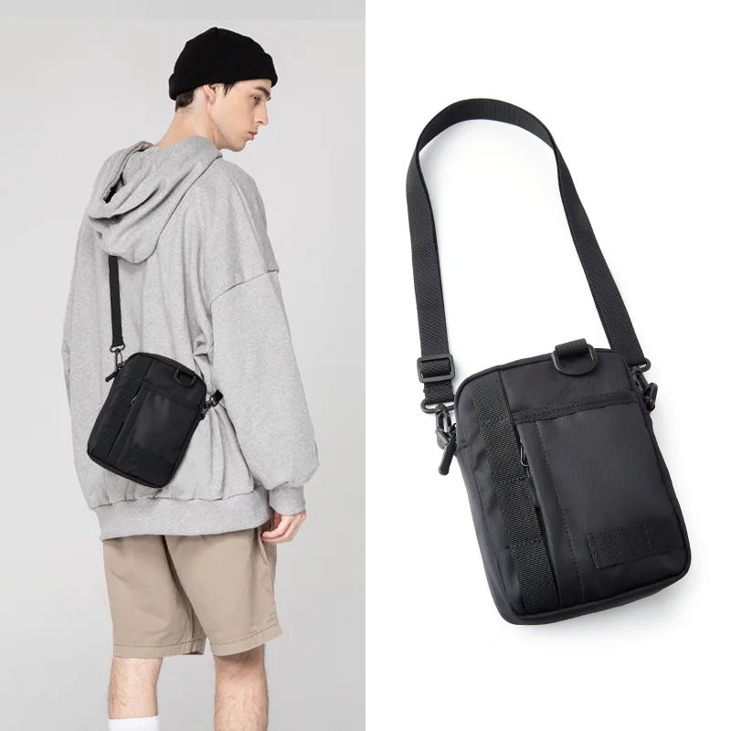 Men's Shoulder Mini Small Saddle Bag Satchel Oxford Cloth Small Lightweight Boy's Crossbody Bag