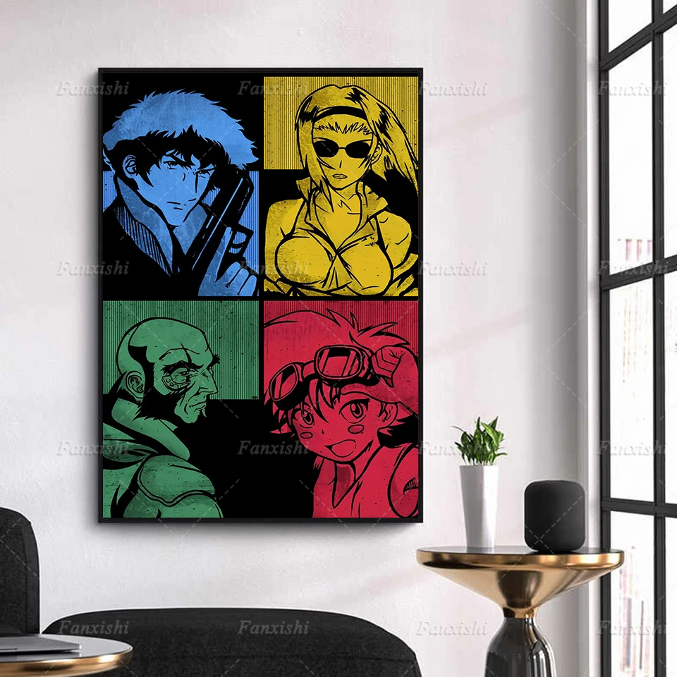 

Modular Hd Prints Pop Cowboy Bebop Anime Pictures Wall Art Canvas Painting Creative Vintage Home Decor Posters For Living Room