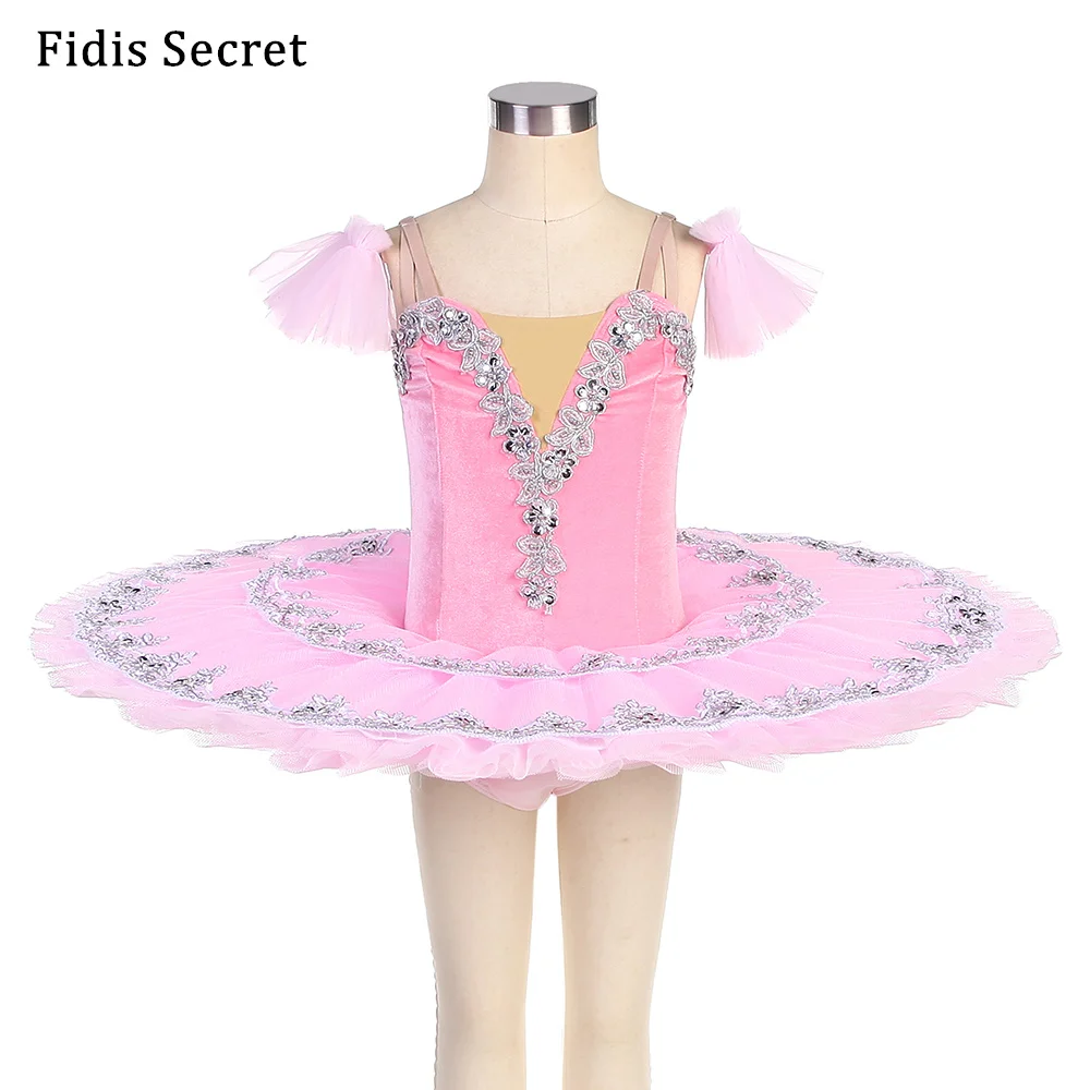 

Pink Sleeping Beauty YAGP Professional Ballet Competition Dance Skirt,Women Classical Pancake Tutu,Ballerina Stage Costume Dress