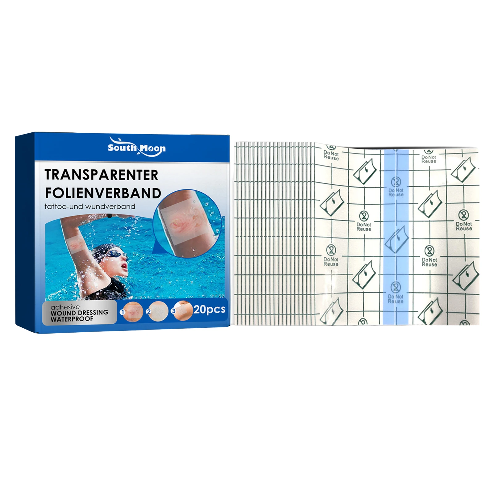 

20Pcs Adhesive Wound Dressing Bandages Transparent Wound Dressing Adhesive Plaster Sticker Breathable Convenient To Use