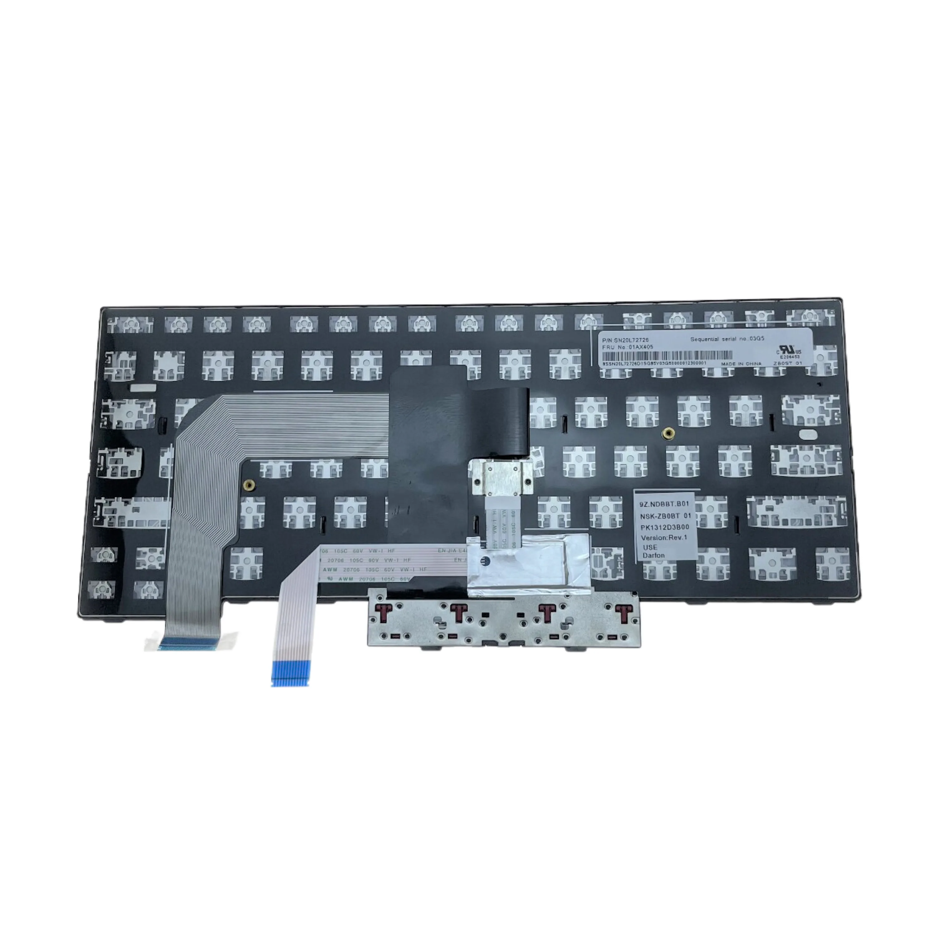 Фото Новая клавиатура US для ноутбука Lenovo Thinkpad T470 T480 A475 A485, запасная часть для ноутбука 01AX405 №3