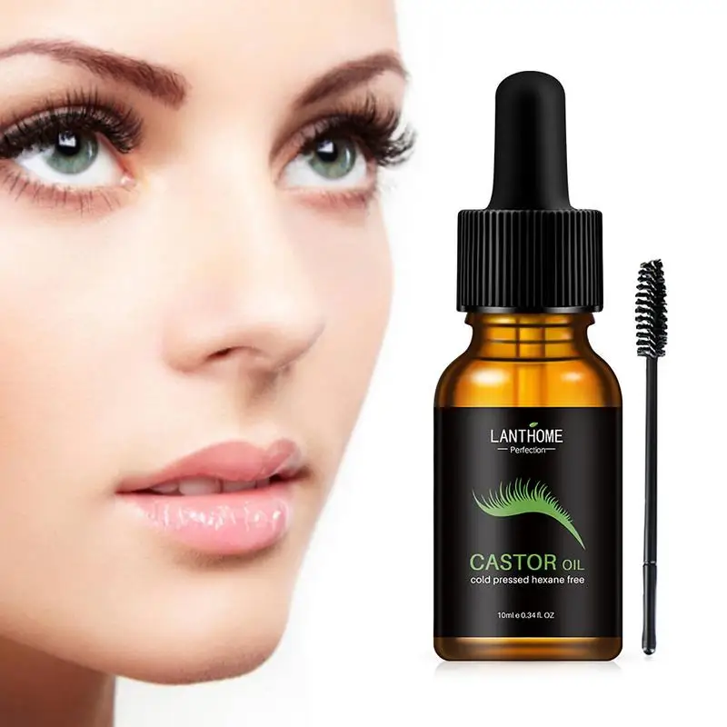 

Natural Castor Oil Eyelashes Growth Essential Oil Thick Longer Nourishing Enhancer Lash Eyebrow Hair Growth Liquid Castor Serum