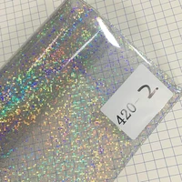 holographic transparent tpu reflective polyester film clear faux leather roll 30135cm