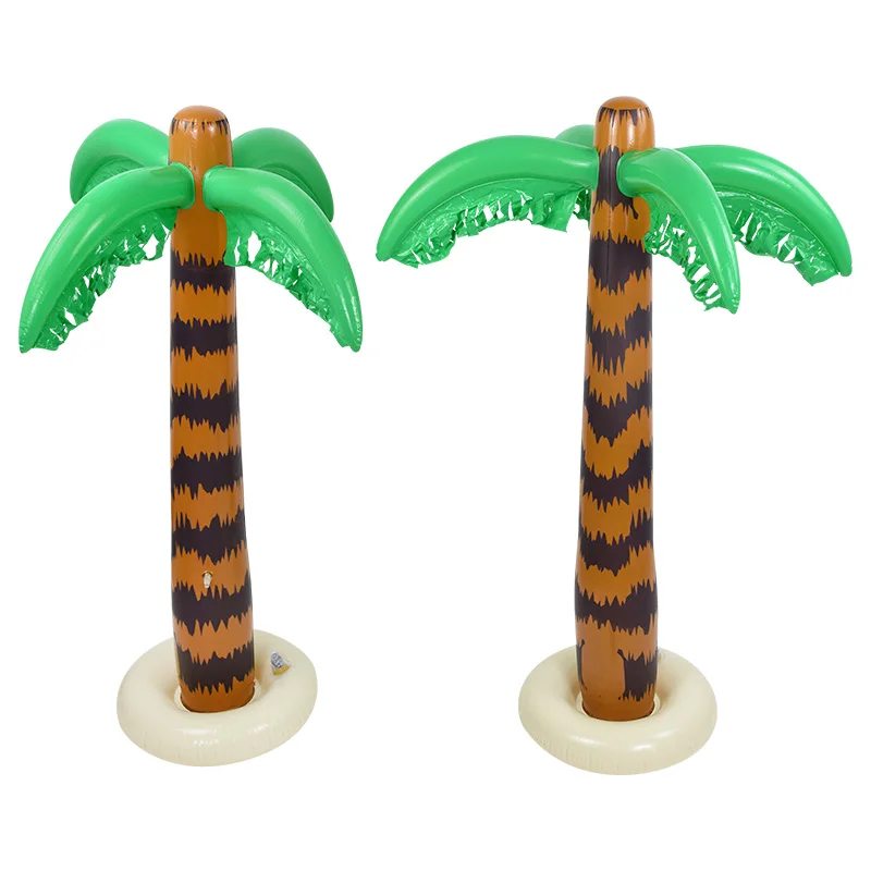 Creative Hawaii Summer Pool Party  Inflatable Coconut Tree Balloon Beach Party Inflate Ball Outdoor Game Toy Baby Shower Decor