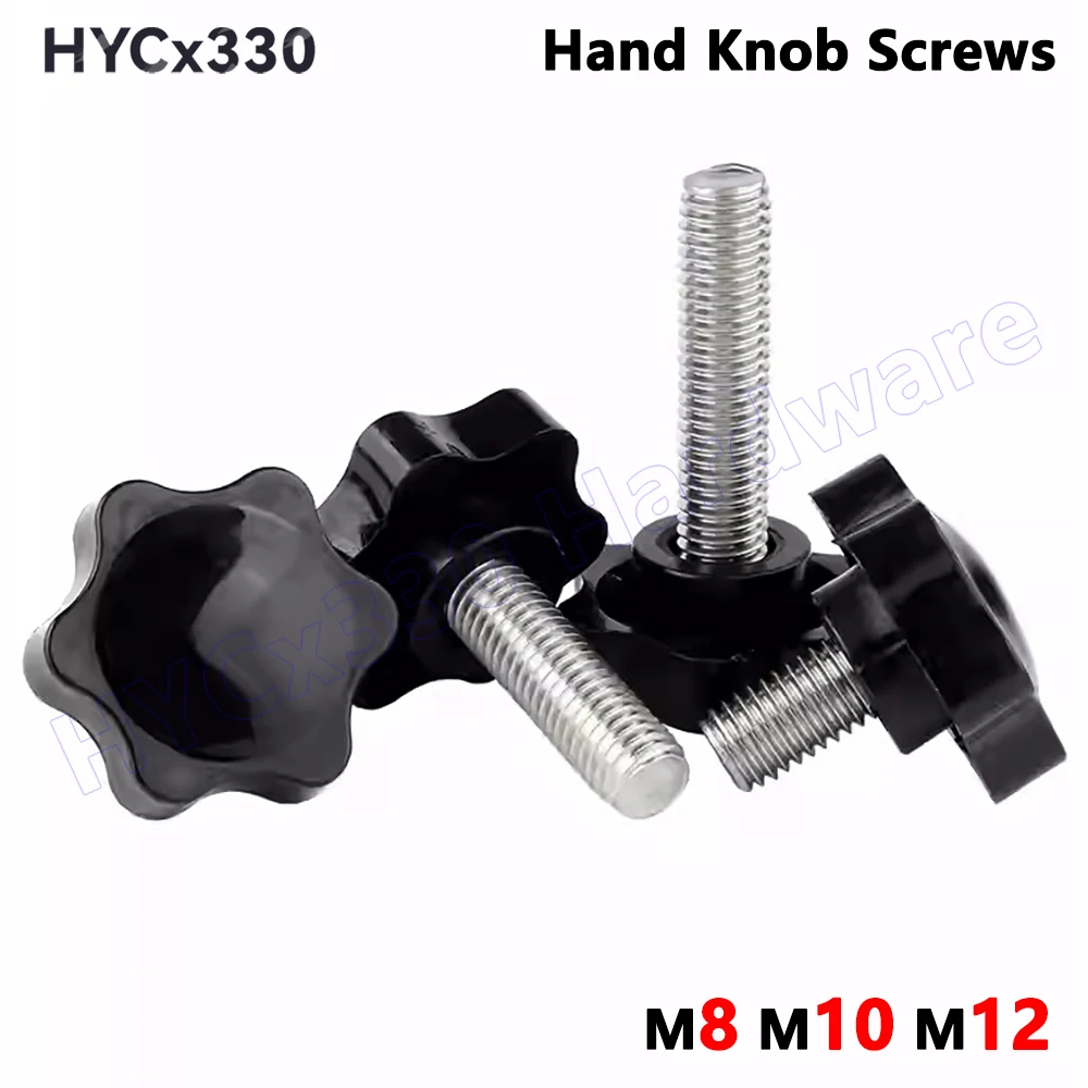Ручные винты M8 M10 M12 304 из нержавеющей стали с резьбой для зажима D31 D38 D48