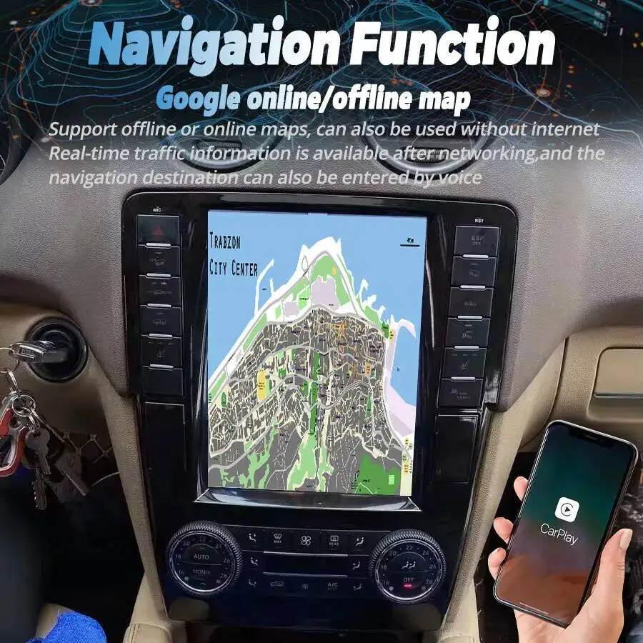 Фото 9,7-дюймовый мультимедийный плеер Android для Mercedes Benz ML W164 W300 ML350 ML450 ML500 GL X164 G320 GL350 GL450 GL500 Carplay Autoradio №3