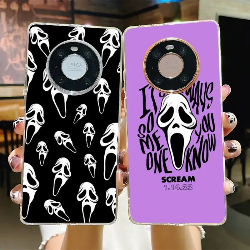 

Scream ghost Horror Funny Phone Case for Samsung S21 A10 for Redmi Note 7 9 for Huawei P30Pro Honor 8X 10i cover