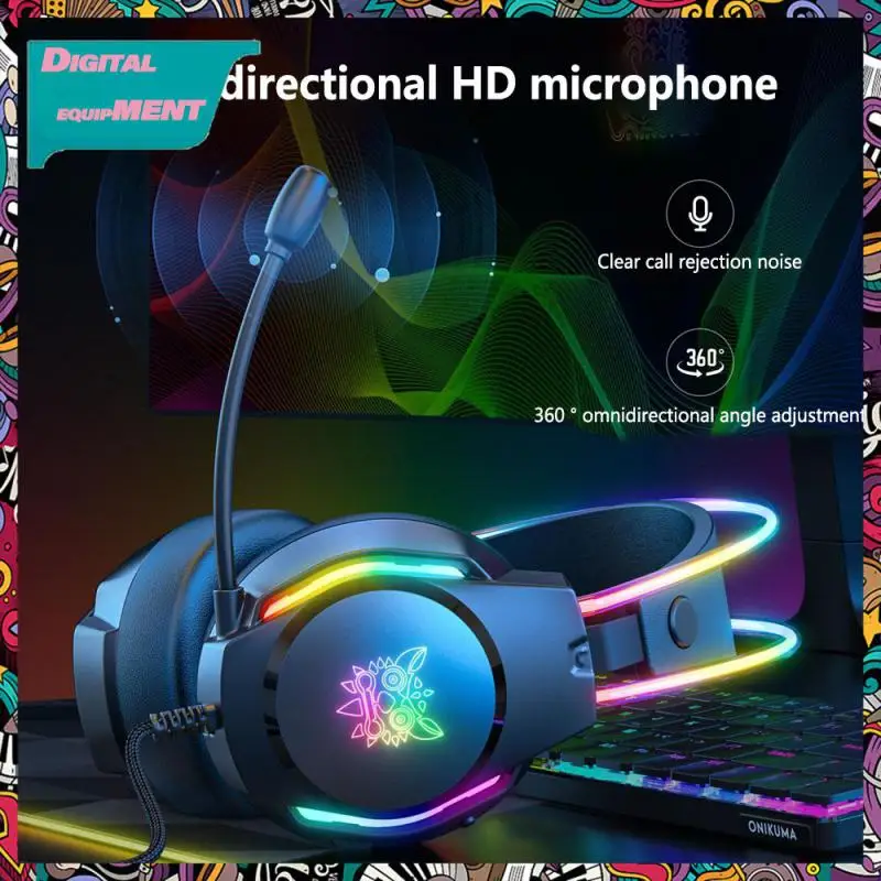 

Снижение гарнитуры светящиеся электронные спортивные игры с шумоподавлением гарнитура