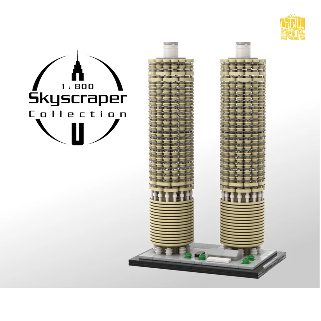 Конструктор MOC TT023 в масштабе 1:800 с рисунком формате Чикаго