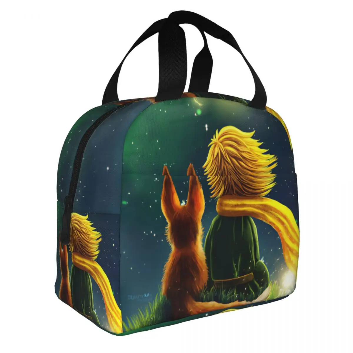The Little Prince Lunch Bento Bags Portable Aluminum Foil thickened Thermal Cloth Lunch Bag for Women Men Boy