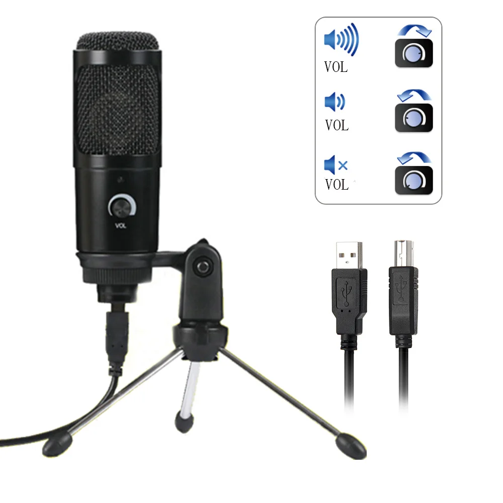

USB Microphone Condenser Recording Microphone Recording for Laptop Computer Recording Studio YouTube Video Skype Karaoke Gaming