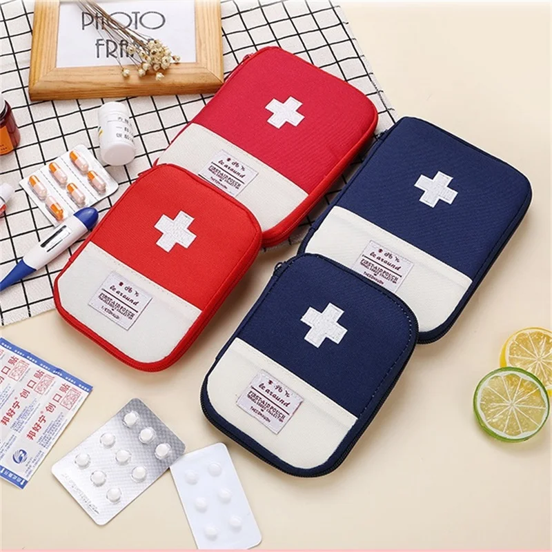 

Mini Portable Medicine Bag Portable First Aid Medical Kit Travel Outdoor Camping Useful Household Medicine Pill Storage Bag Gear