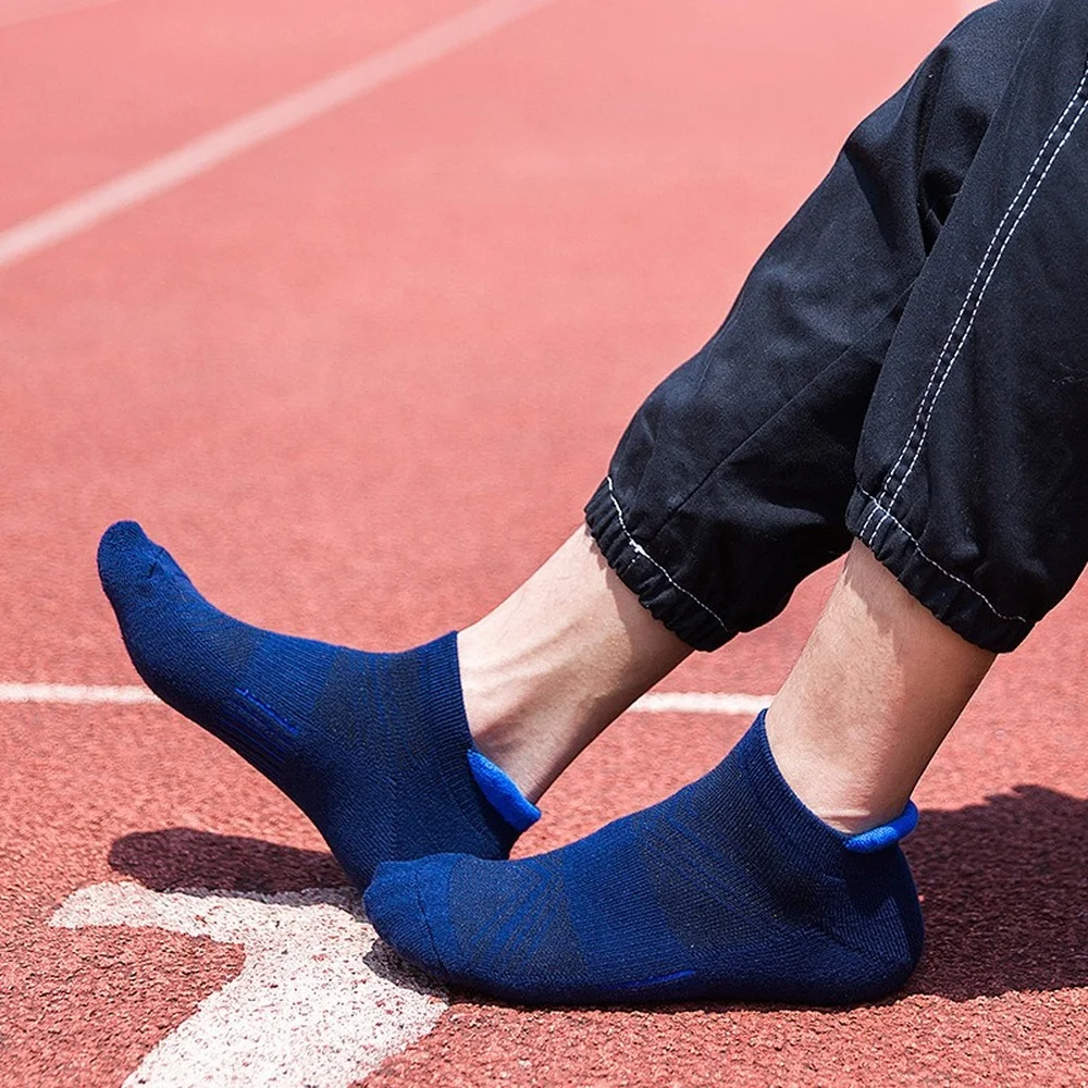 5 Pairs Soft Breathable Women and Men Sports Boat Socks Solid Color Professional Fashion Casual Women Cotton Athletic Socks