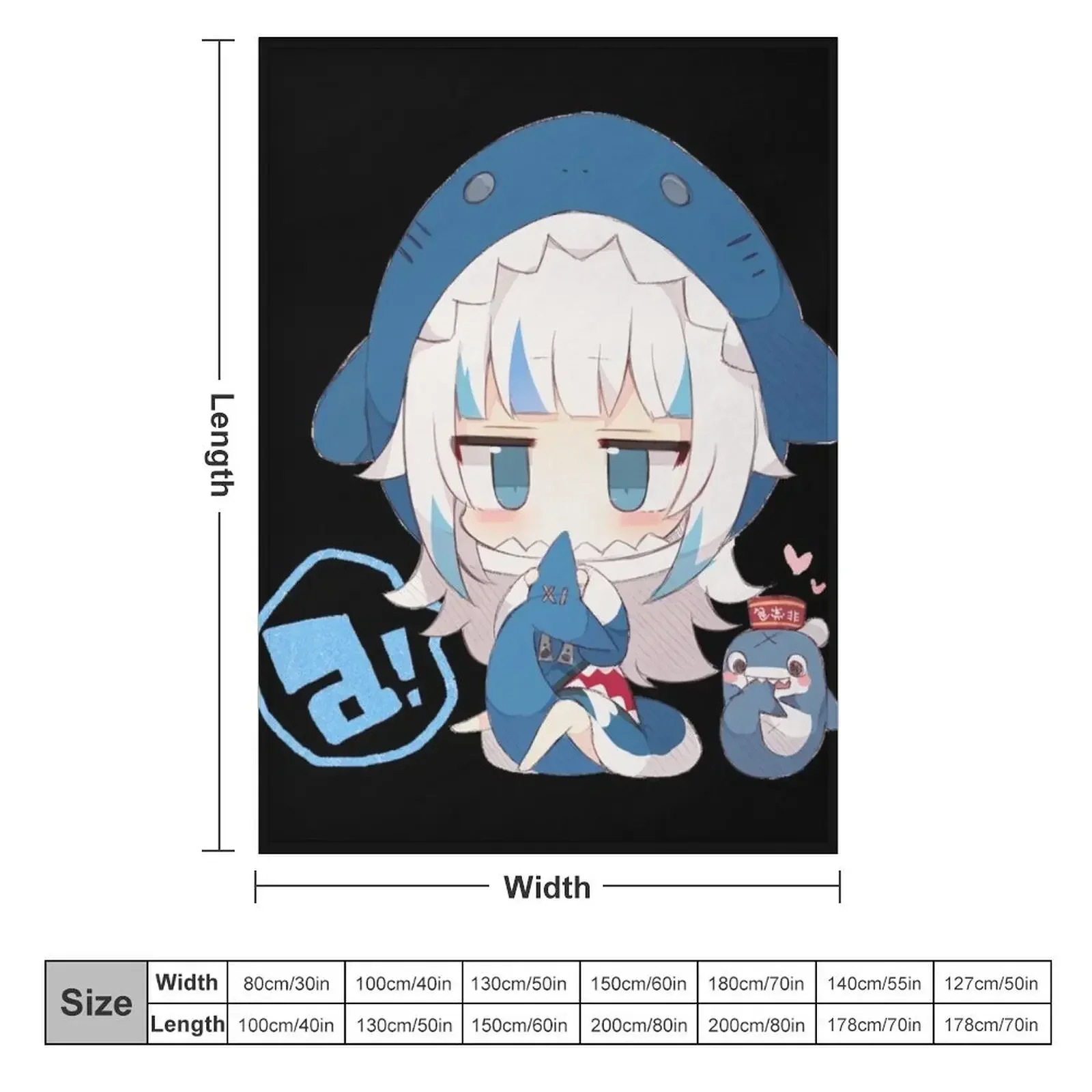 Одеяло Gawr Gura для малышей персонализированные подарочные одеяла