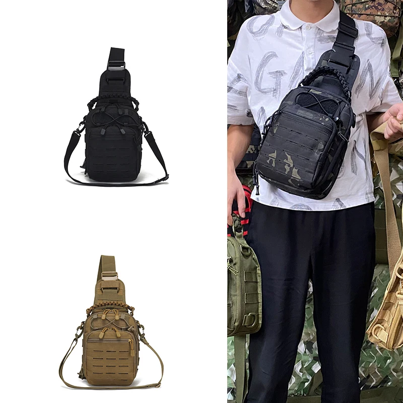Mini Camping Hiking Outdoor Crossbody Bag Polyester Chest Rig Pack Single Shoulder Men Tactical Cross Body Sling Bag Wholesale