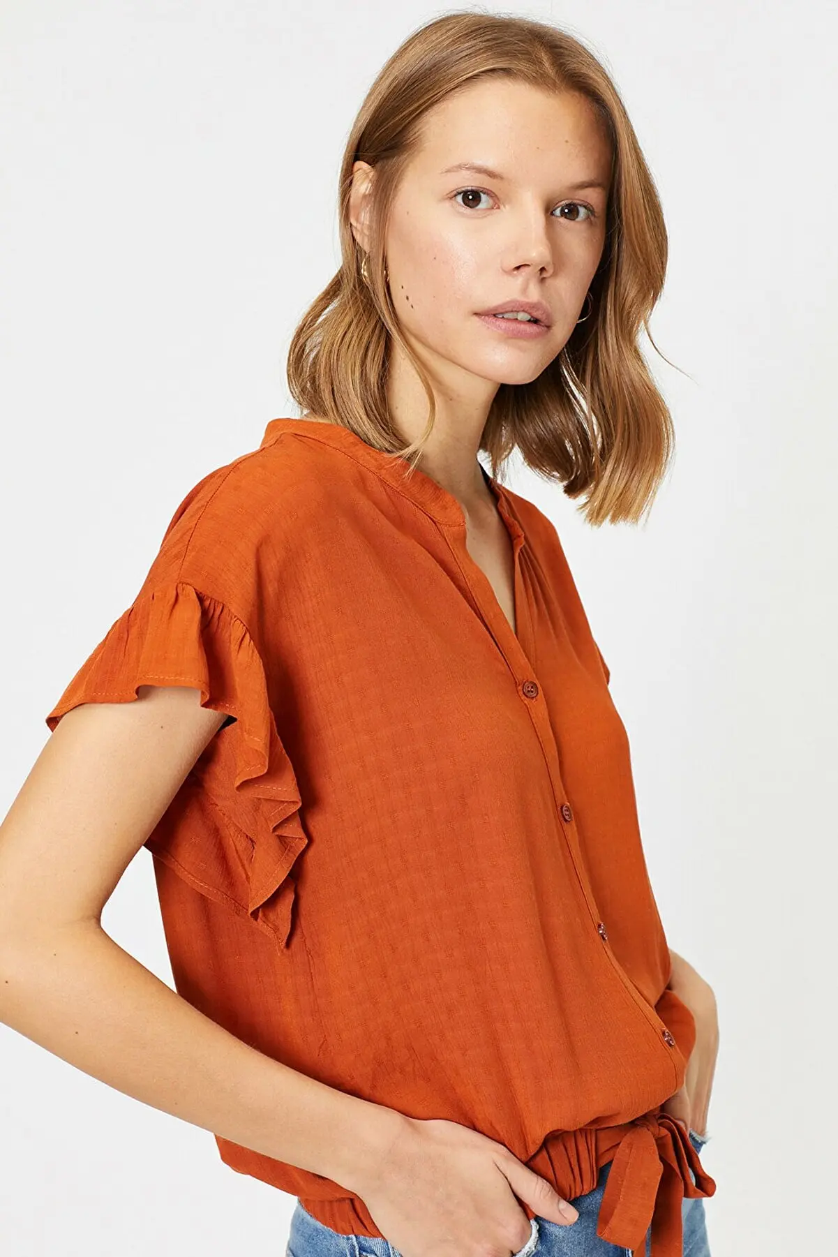 

Female Brown Shirt 773 Summer women's Shirts Fashion women's Blouses Pretty and Cheap women's Blouses