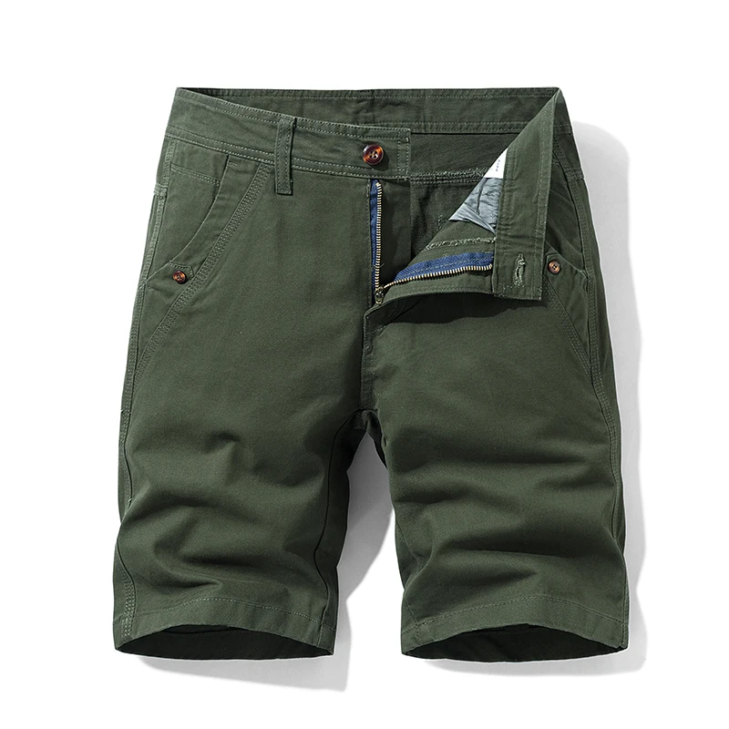 

men's utility cotton shorts Summer Loose Straight Men's Outdoor Cotton Men's Shorts youth casual solid color trousers