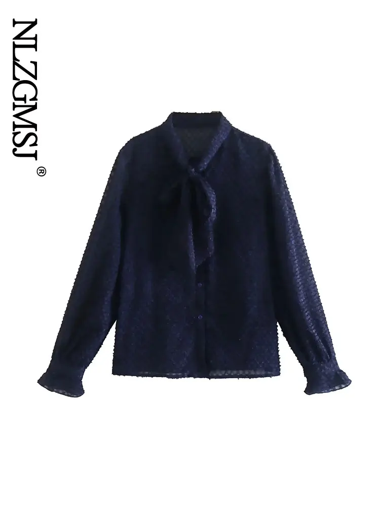 

Новые женские весенние Осенние блузки Nlzgmsj, элегантная белая офисная рубашка с длинным рукавом, Женские однотонные топы, белая рубашка с бан...