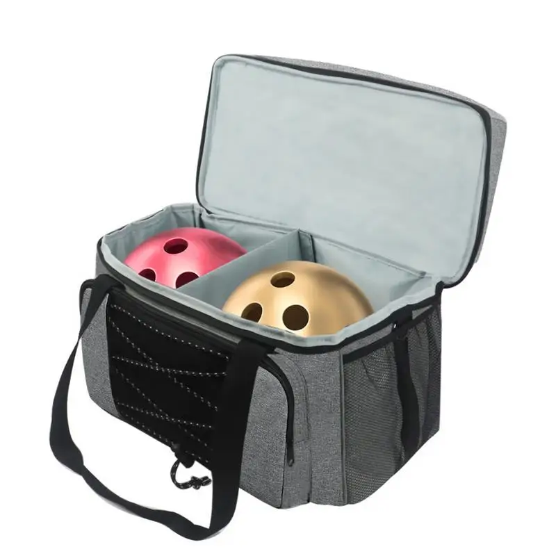 

Bowling Ball Bag For 2 Balls Double Balls Tote Bag With Padded Divider Bowling Ball Tote Bags For One Pair Of Bowling Shoes Size