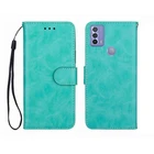 Кожаный защитный чехол для телефона TCL 20B 6,52 