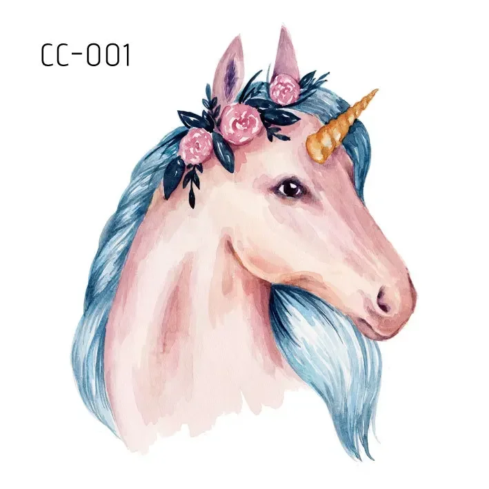 Маленькая Временная тату-наклейка мультяшное животное собака кошка кролик