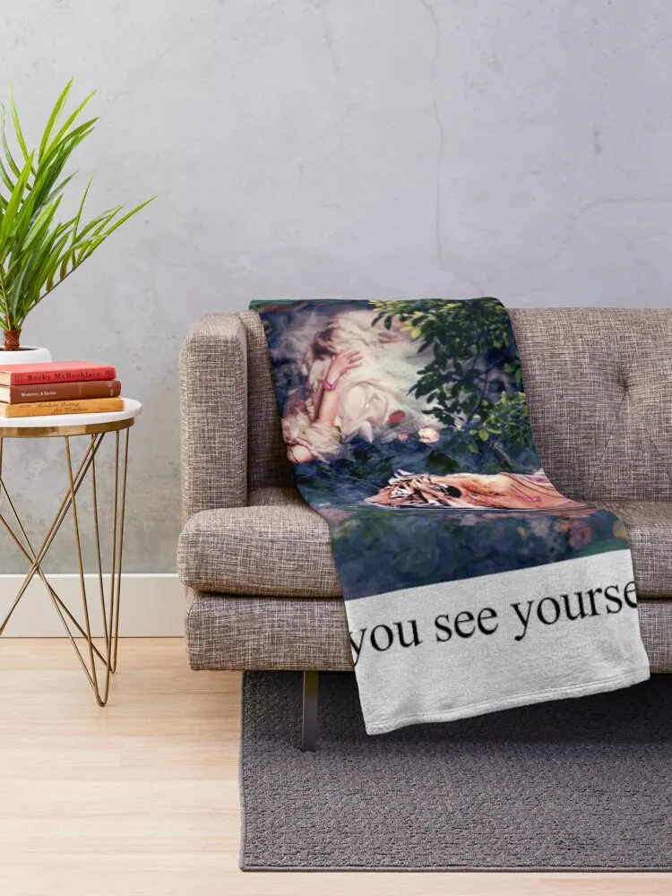 Кувшинки (текст + белый фон) пледы диванное одеяло для декоративного дивана аниме