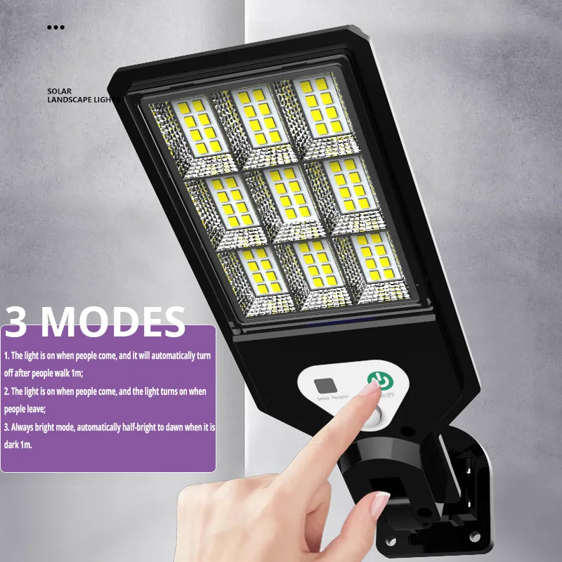 

Новый яркий уличный фонарь на солнечной батарее с дистанционным управлением, светодиодный уличный фонарь на солнечной батарее, 2000 Вт, COB-дат...