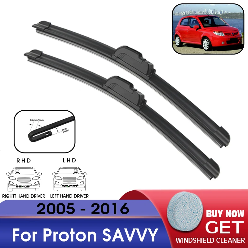 

Car Wiper Front Window Windshield Rubber Refill Wiper For Proton SAVVY 2005-2016 LHD / RHD 22"+16" Car Accessories