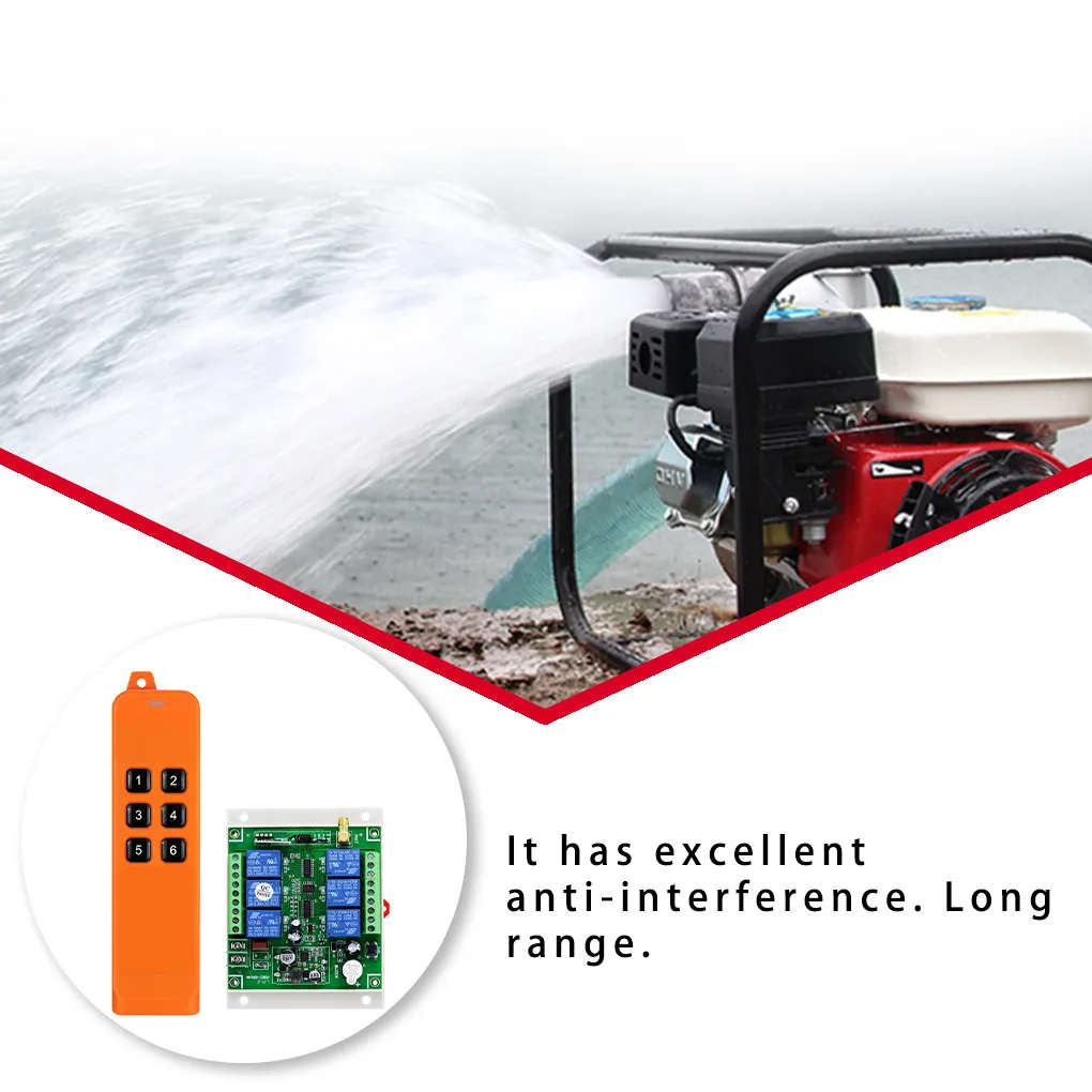 

Remote Control Switch Wireless Learning Code Transmitter Energy-saving Weatherproof Controller Water Pump Access Control