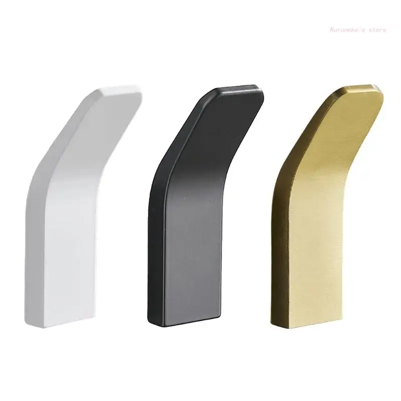 

Wall Single Hooks Space Aluminum Single Hooks Coat Hanger Robe Keys Hooks Bathroom Kitchen Hardware Punch-free HX6D
