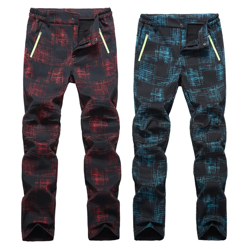 

Women's Ski Pants Camouflage Stripe Assault Autumn And Winter Plush Thickened Warm Windproof Waterproof Outdoor Mountaineering