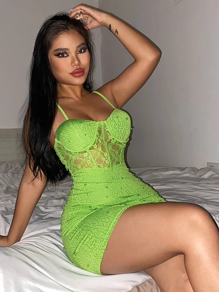 

Hirigin пэчворк Бриллиант Сексуальная Y2K одежда без рукавов с открытой спиной облегающие мини-платья для женщин 2022 Клубные вечерние элегантные...