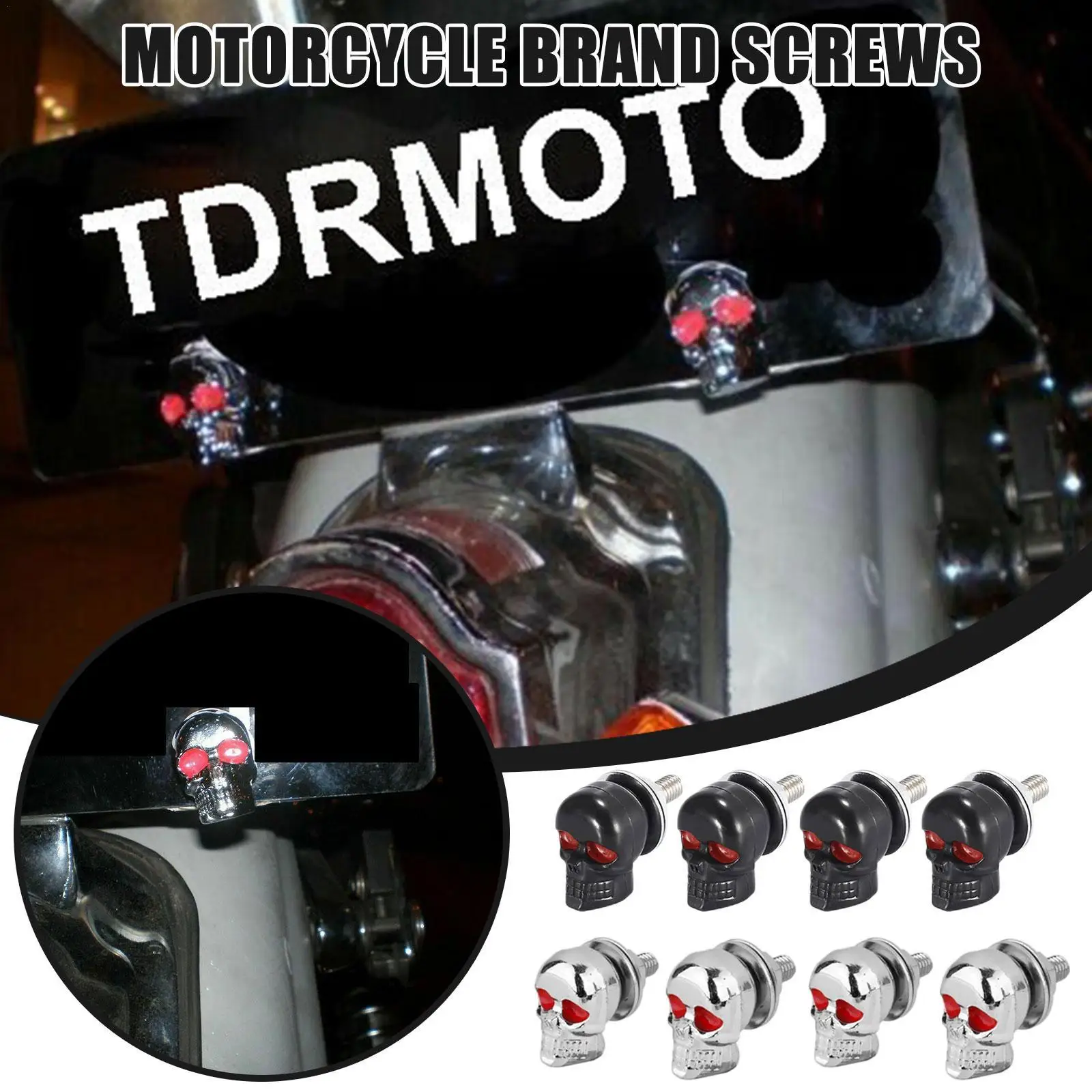 

Универсальный винт для установки номерного знака мотоцикла в виде черепа для Kawasaki Honda Suzuki Yamaha мотоциклетные винты