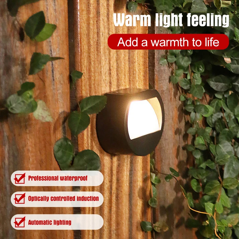 

Solar Lamps LED Porch Light Outdoor Waterproof Wall Lighting Decor For Garden Courtyard Stair Step Stage Villa Courtyard Lamps