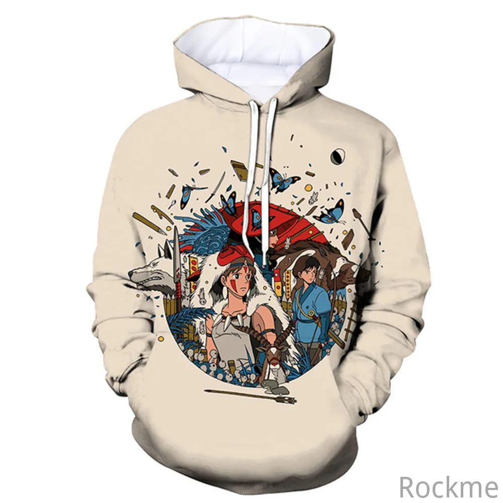 

2022 Men's Fashion Hoodie Princess Mononoke 3D Printed Sweatshirt