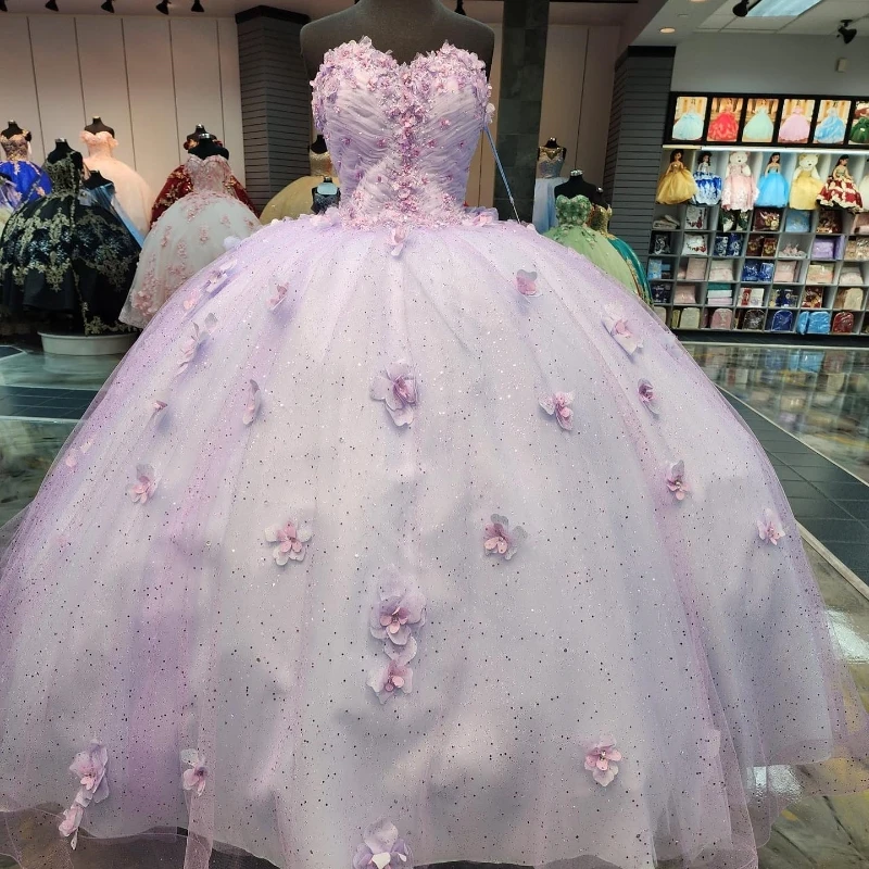 

Женское кружевное платье без рукавов, сиреневое бальное платье с аппликацией из искусственных цветов, расшитое бисером, с кристаллами, 2023