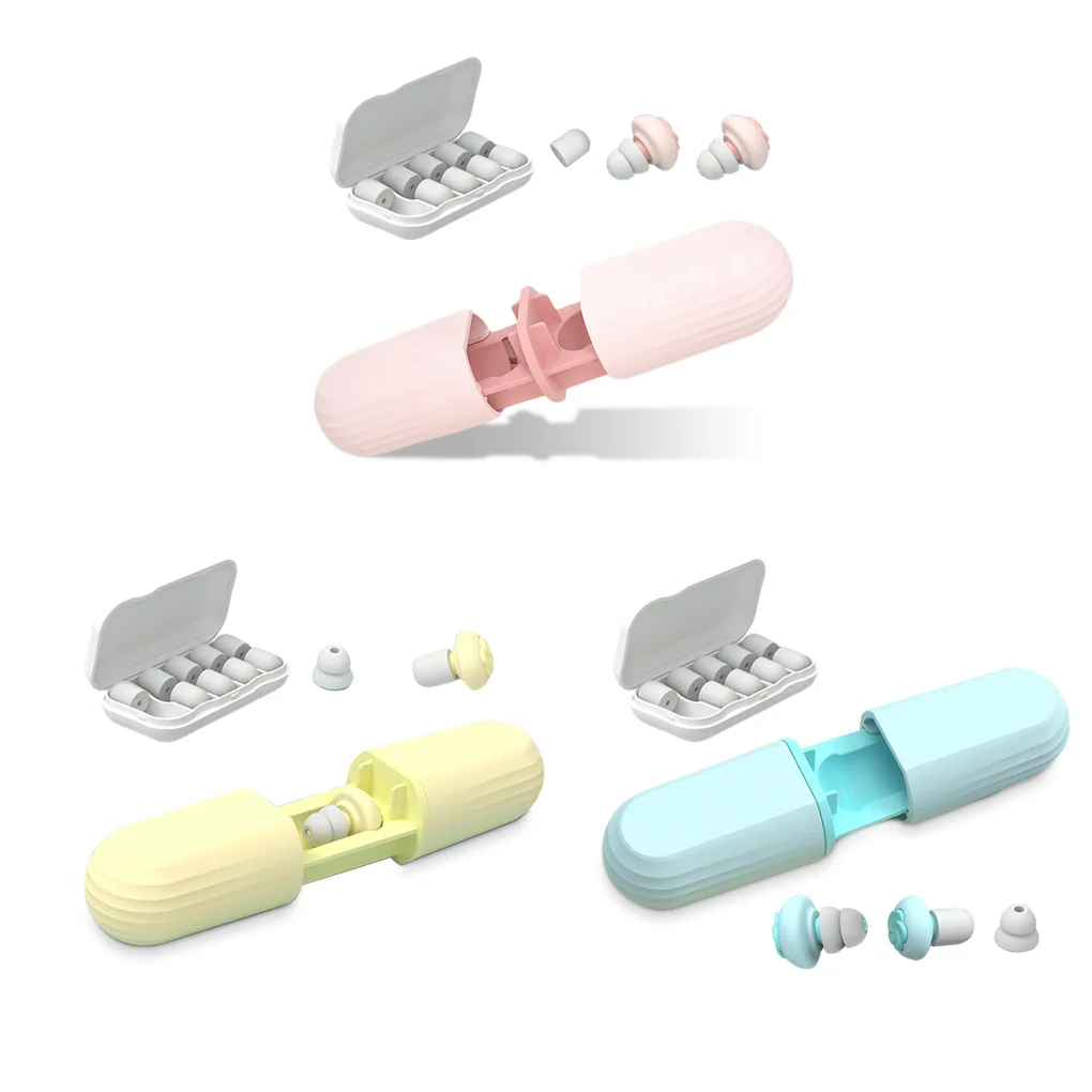 

Силиконовые затычки для ушей, Многоразовые наушники для сна, Защита слуха для малышей, эргономичный самолет, концерты, розовый цвет