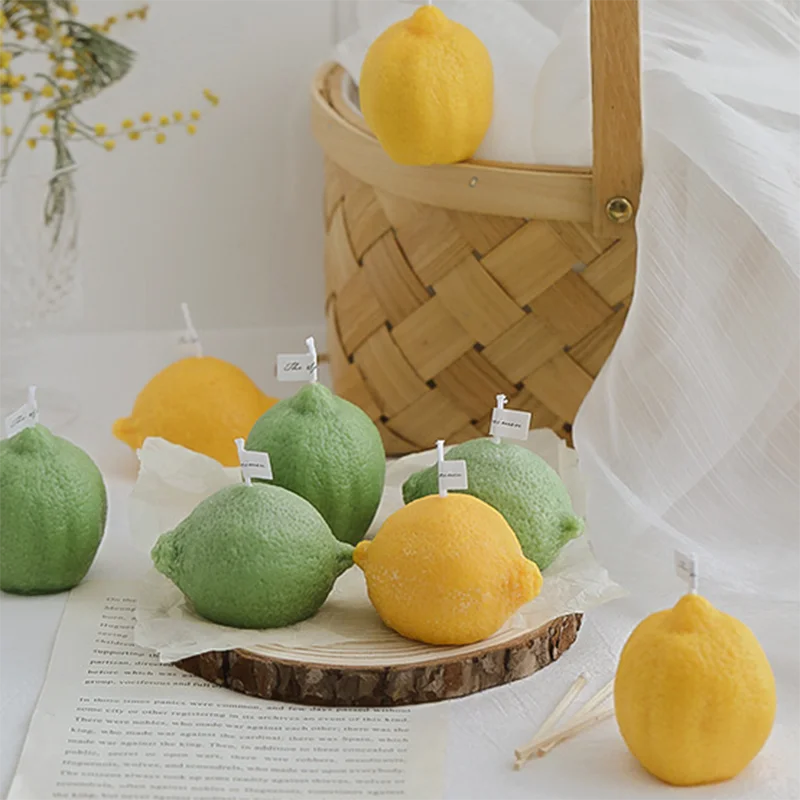 свечи восковые Лимонная Свеча Ароматические Свечи Ручной Работы Ароматерапия